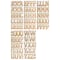 6 Packs: 117 ct. (702 total) Gold & White Glitter Ombre Alphabet Stickers by Recollections™